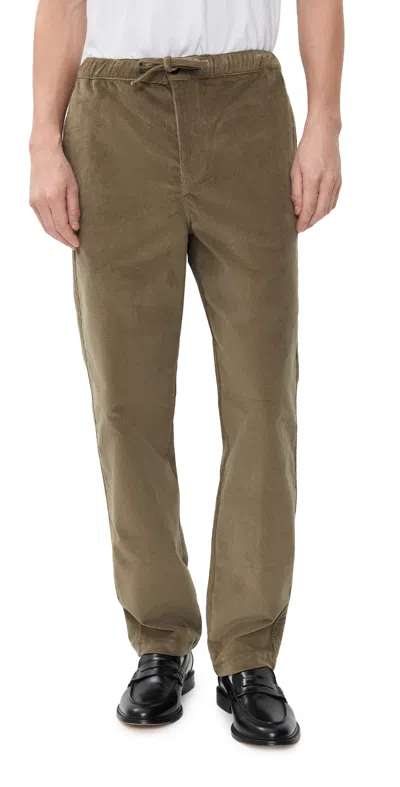 Ps By Paul Smith Corduroy Drawstring Trousers Hazelnut In Green