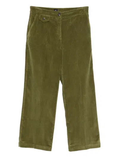 Ps By Paul Smith Corduroy Pocket Trousers In Green