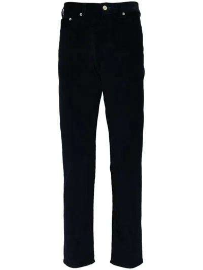 Ps By Paul Smith Corduroy Tapered Trousers In Blue