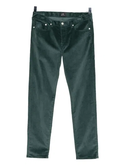 Ps By Paul Smith Corduroy Tapered Trousers In Green