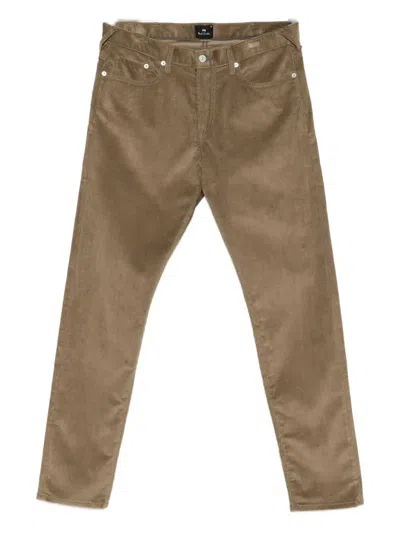 Ps By Paul Smith Corduroy Tapered Trousers In Neutral