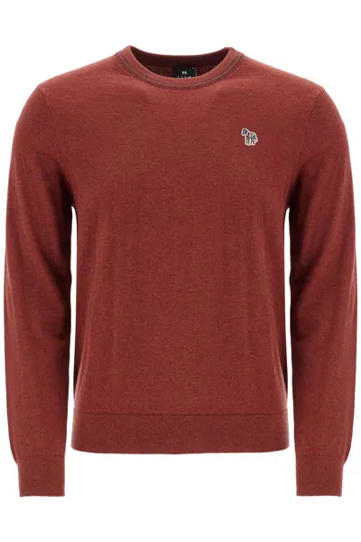Ps By Paul Smith Cotton And Wool Blend Pullover Sweater In Red