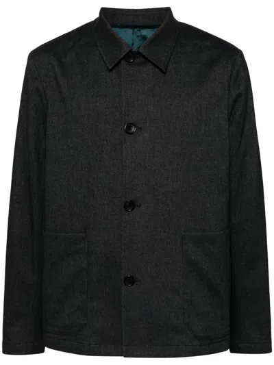 Ps By Paul Smith Cotton-blend Work Jacket In Grey