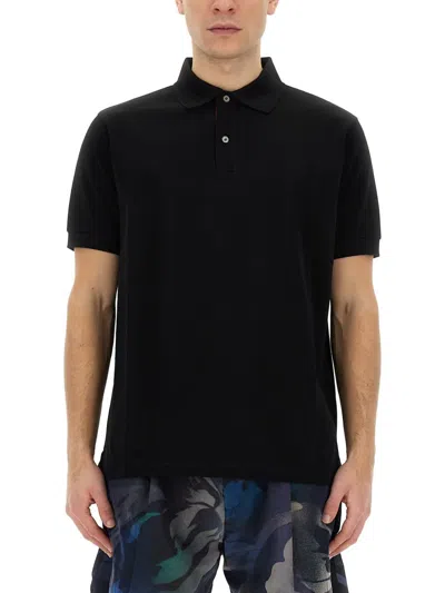 Ps By Paul Smith Cotton Polo Polo Shirt In Black