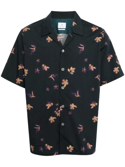 Ps By Paul Smith Cotton Shirt In Black