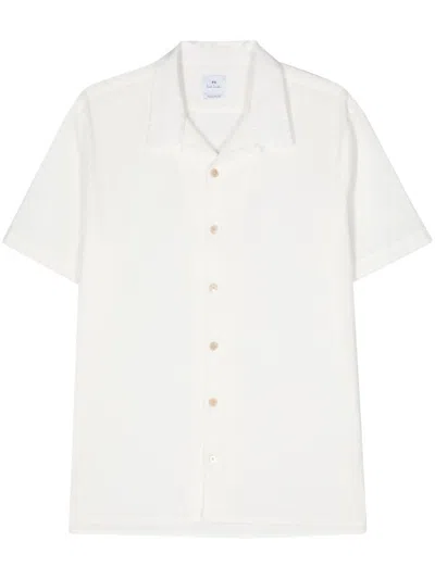 Ps By Paul Smith Seersucker Organic-cotton Shirt In White