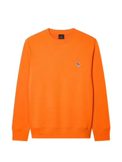 Ps By Paul Smith Ps Paul Smith Sweatshirt With Zebra Patch In Orange