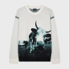 Ps By Paul Smith Cow Jacquard Panelled Sweater In Grey