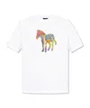 Ps By Paul Smith Ps Paul Smith Zebra Craft Cotton T-shirt In White