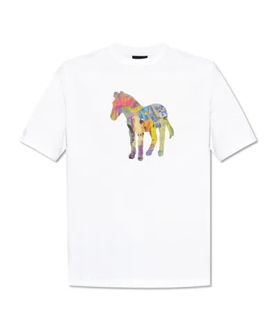 PS BY PAUL SMITH PS PAUL SMITH CRAFT ZEBRA PRINT T-SHIRT