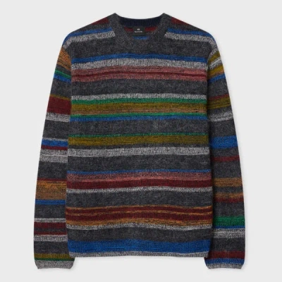Ps By Paul Smith 'crayon Stripe' Cotton-mohair Sweater Multicolour