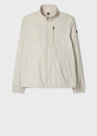 Ps By Paul Smith Cream Textured Cropped Track Jacket White