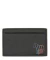 Ps By Paul Smith Ps Paul Smith Board Stripe Zebra Card Holder In Black