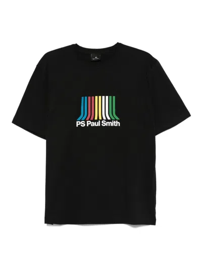 Ps By Paul Smith Crew Neck T-shirt With Print Ps Paul Smith In Black