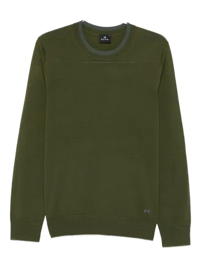 Ps By Paul Smith Crew-neck Wool Sweater In Gold