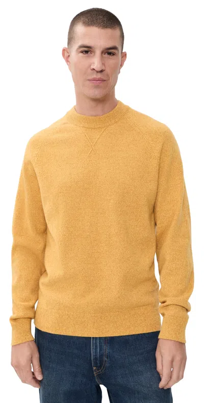 Ps By Paul Smith Mustard Yellow Merino Wool Sweater In Orange