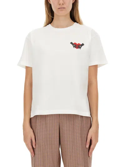 Ps By Paul Smith T-shirt Mit Grafischem Print In White