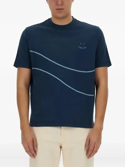Ps By Paul Smith Ps Paul Smith Logo Detailed Crewneck T-shirt In Black