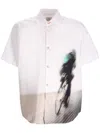 Ps By Paul Smith White 'cyclist Silhouette' Print Shirt In 白色