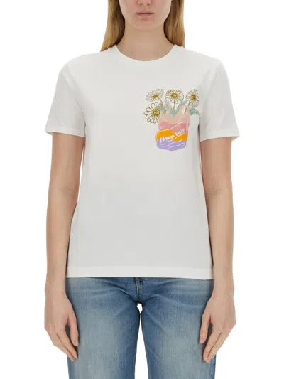 Ps By Paul Smith Daisy T-shirt In White