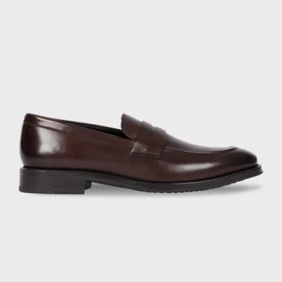 Ps By Paul Smith Dark Brown Leather 'pierce' Loafers