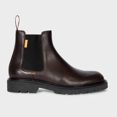 Ps By Paul Smith Dark Brown Leather 'xenon' Boots