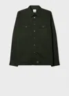 Ps By Paul Smith Dark Green Casual-fit Garment-dyed Sateen Shirt In Green