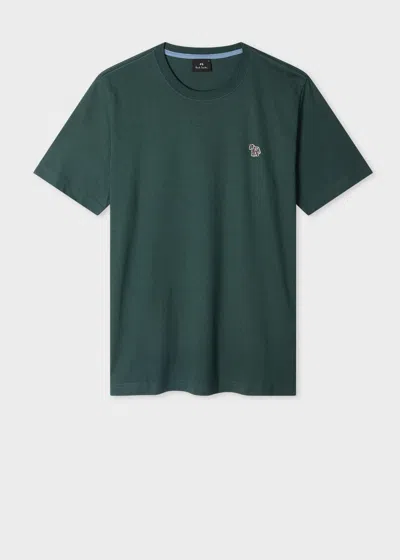 Ps By Paul Smith Dark Green Organic Cotton Zebra Logo T-shirt