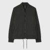 Ps By Paul Smith Dark Green Recycled Nylon Bomber Jacket In Green