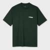 PS BY PAUL SMITH DARK GREEN TILT LOGO COTTON-BLEND T-SHIRT