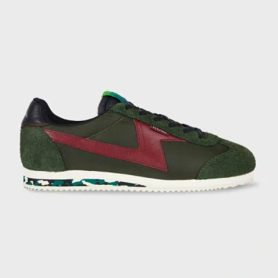 Ps By Paul Smith Dark Khaki 'atlanta' Trainers Brown In Green
