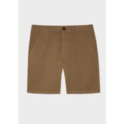 Ps By Paul Smith Dark Khaki Chino Shorts In Brown