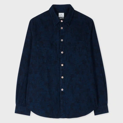 Ps By Paul Smith Organic-cotton Seersucker Shirt In Blue