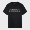Ps By Paul Smith Mens Reg Fit T Shirt Multi Circles Blue In Blue
