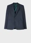 Ps By Paul Smith Dark Navy Wool And Cotton-blend Blazer Blue In Blue