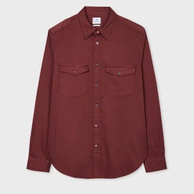 Ps By Paul Smith Dark Red Garment Dyed Shirt