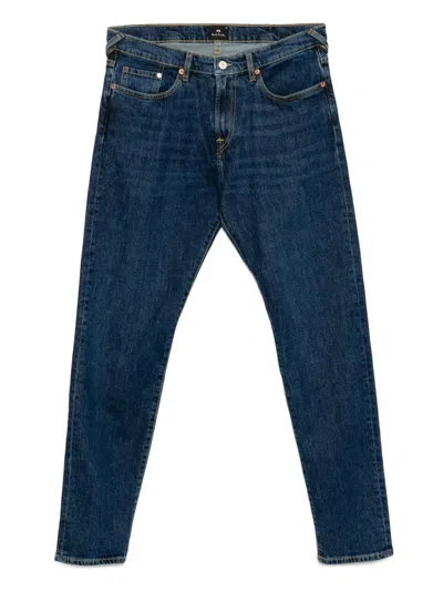 Ps By Paul Smith Dark-wash Tapered Jeans In Blue