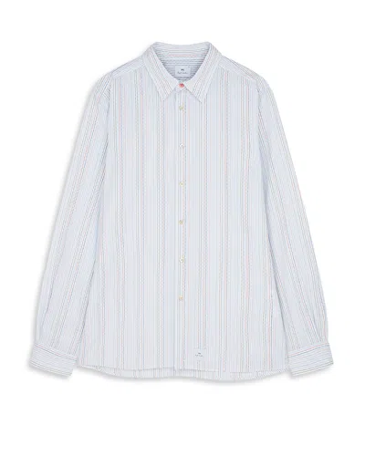 Ps By Paul Smith Dash Striped Regular Fit Shirt In White