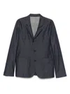 Ps By Paul Smith Indigo Cotton-twill Three-button Blazer Blue In Blue