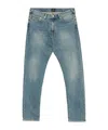 Shop Ps By Paul Smith Denim Trousers With Belt Loops In Blue