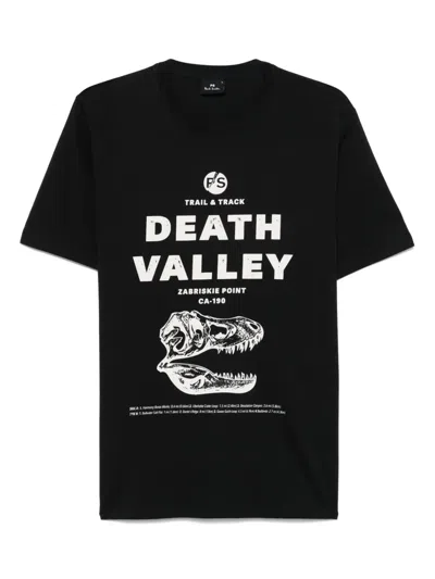 Ps By Paul Smith T-shirt Mit Dino-print In Schwarz