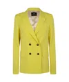 Ps By Paul Smith Wool Double-breasted Blazer In Yellow