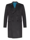 Ps By Paul Smith Double-breasted Wool Coat In Gray