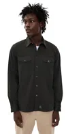 Ps By Paul Smith Double Pocket Casual Fit Shirt Bottle Green In Black