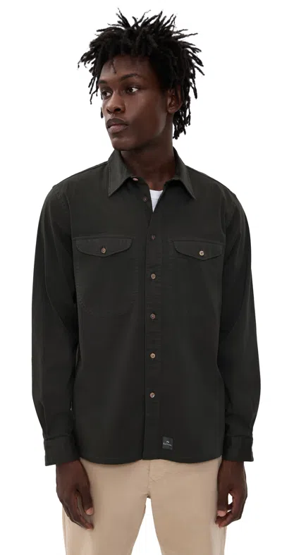 PS BY PAUL SMITH DOUBLE POCKET CASUAL FIT SHIRT BOTTLE GREEN