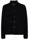Ps By Paul Smith Double-pocket Long Sleeves Shirt In Black