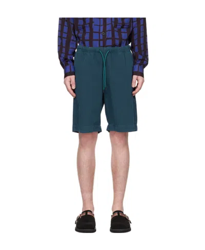 Ps By Paul Smith Drawstring Three-bag Shorts In Blue