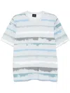 Ps By Paul Smith Drip Stripe-print T-shirt In Blue