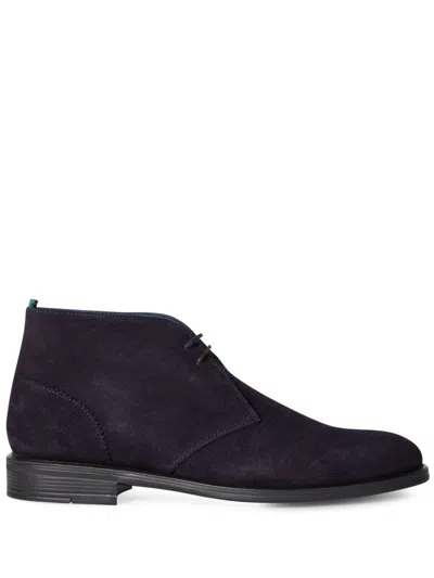 Ps By Paul Smith Drummond Suede Boots In Blue