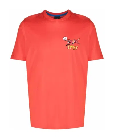 Ps By Paul Smith Easy-print T-shirt In Orange